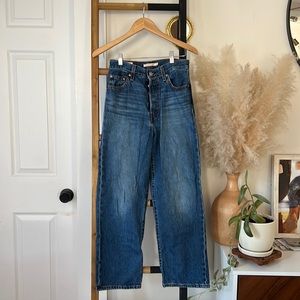 Levi’s Ribcage Straight Ankle Jean Noe Fog sz 26